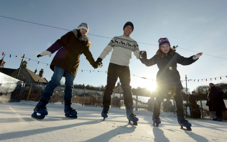 ice skating at Beamish